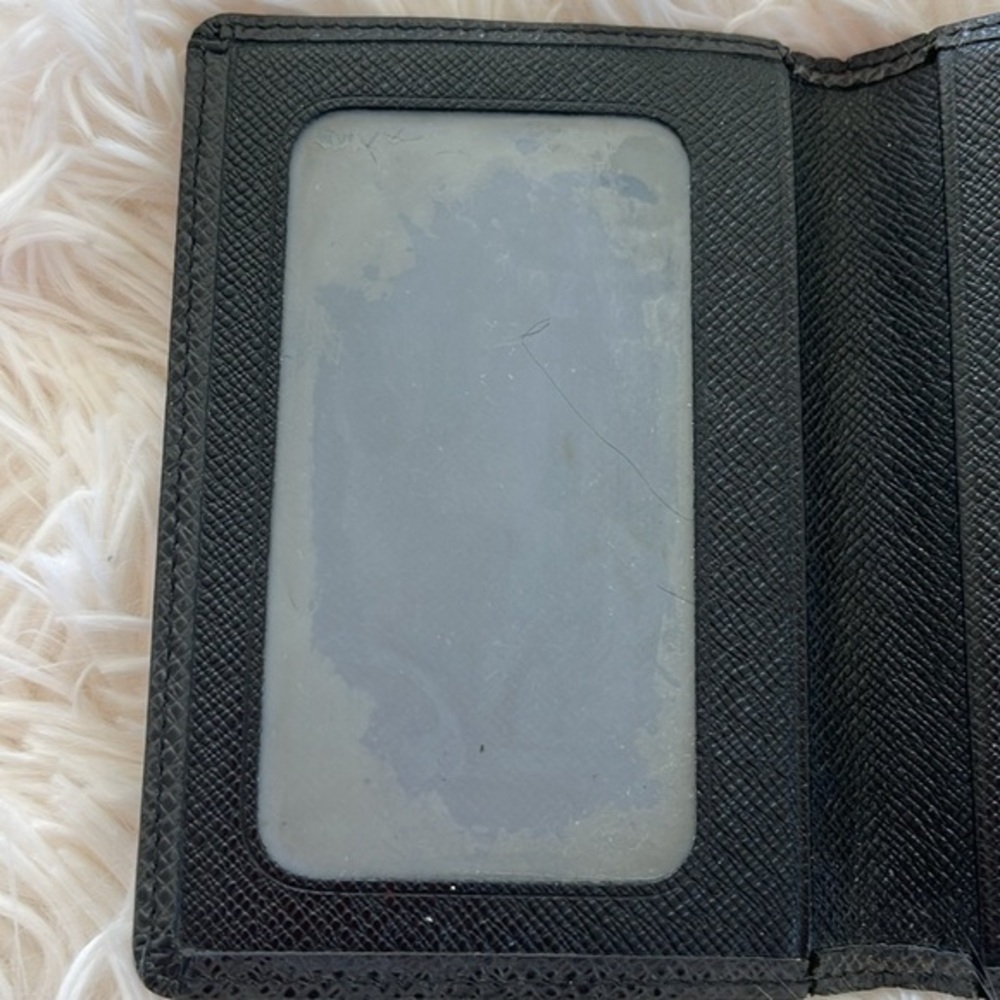 Louis Vuitton Porte 2 Cartes Vertical‎ Black Taiga Leather Card Case Holder - Picture 8 of 15